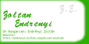 zoltan endrenyi business card